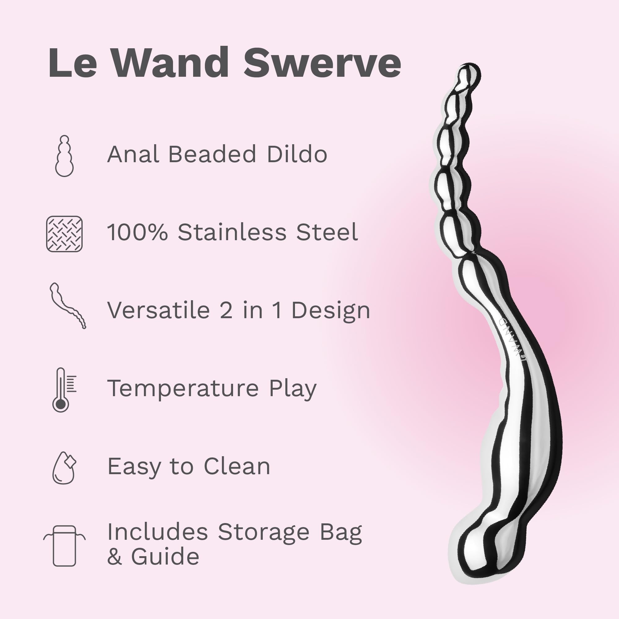 LE WAND Masażer Prostaty Szary Dla Mężczyzn Wodoodporny Regulowany — miniatura 2