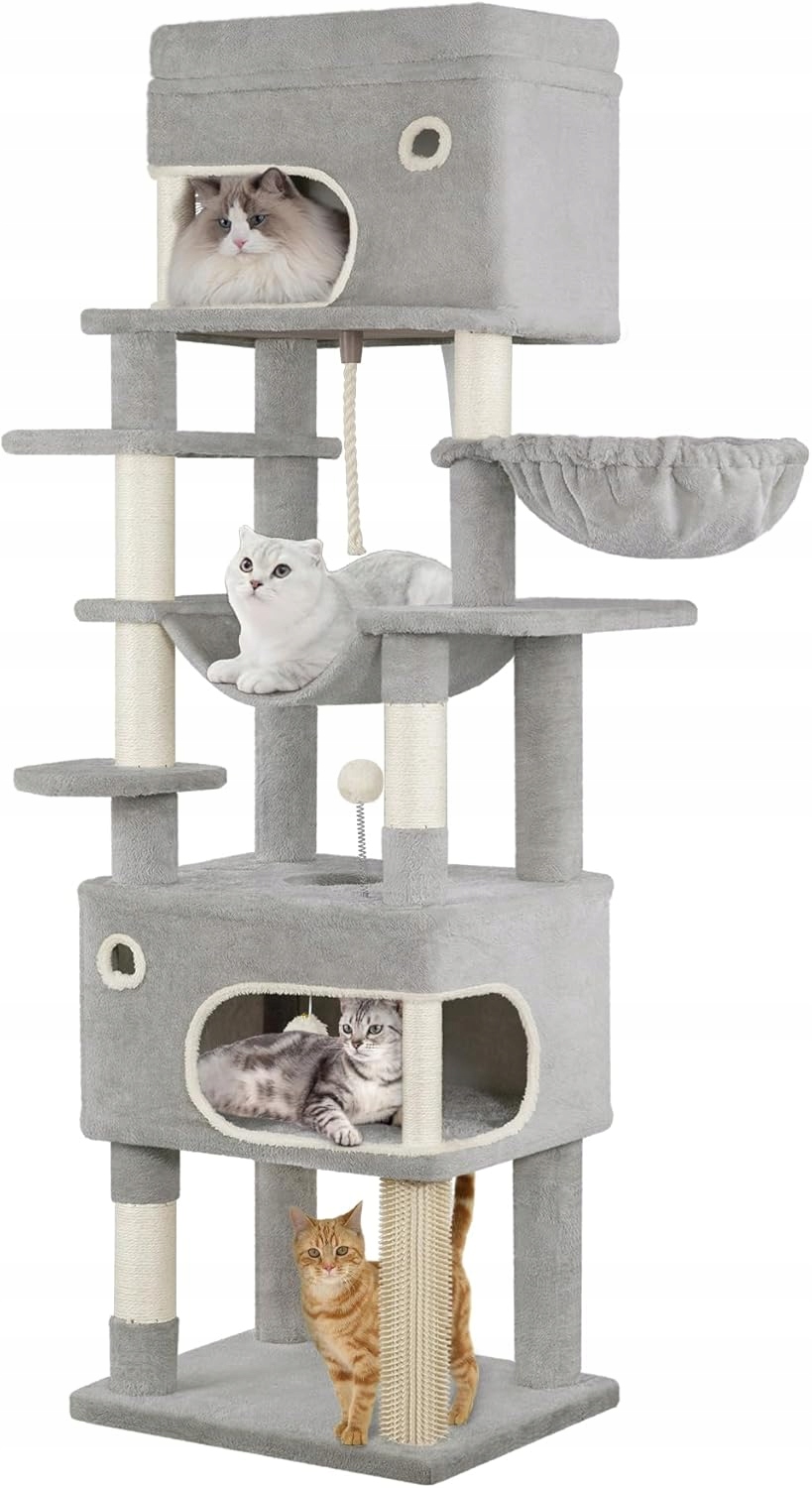 Drapak pro kočky Pet Cat Tree Béžový vysoký