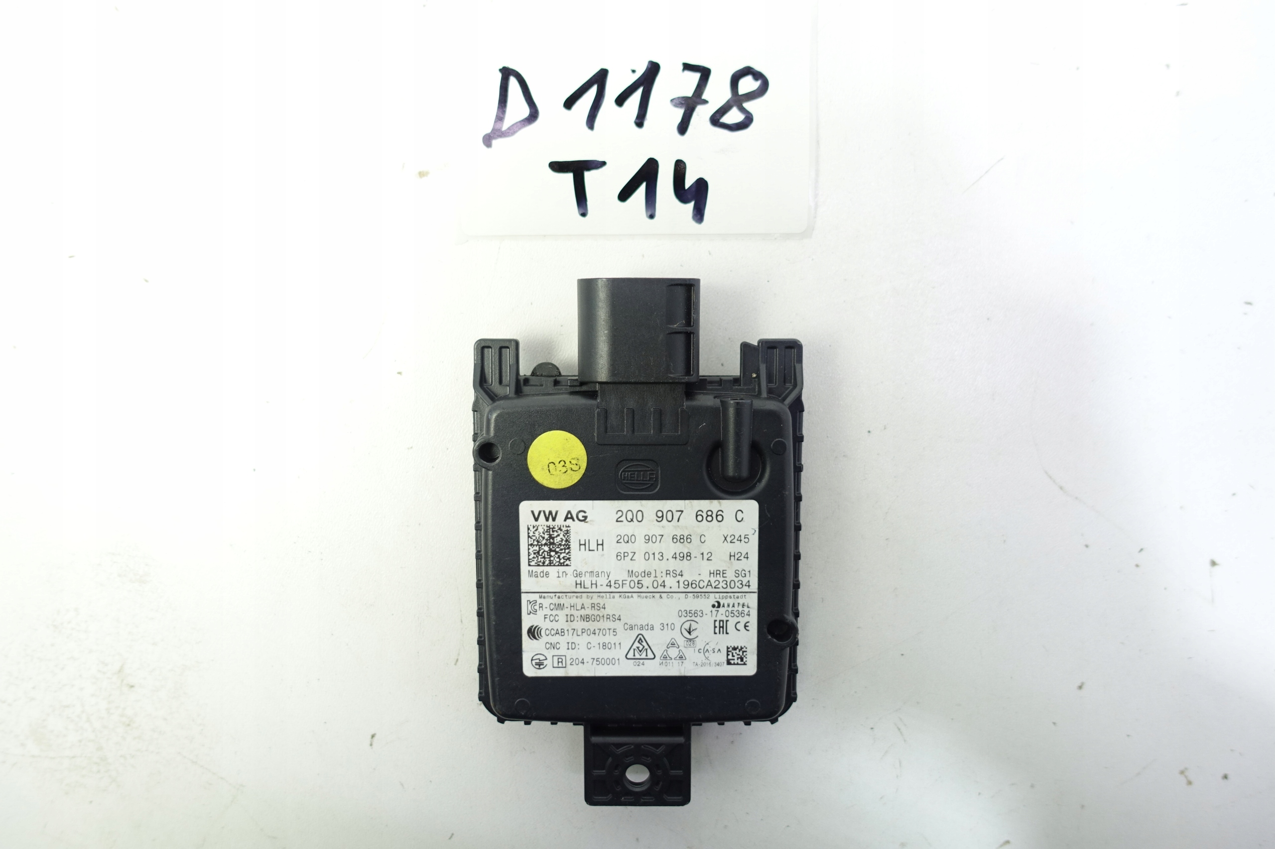 RADAR DISTRONIC SENSOR ACC VW PASSAT 2Q0907686C