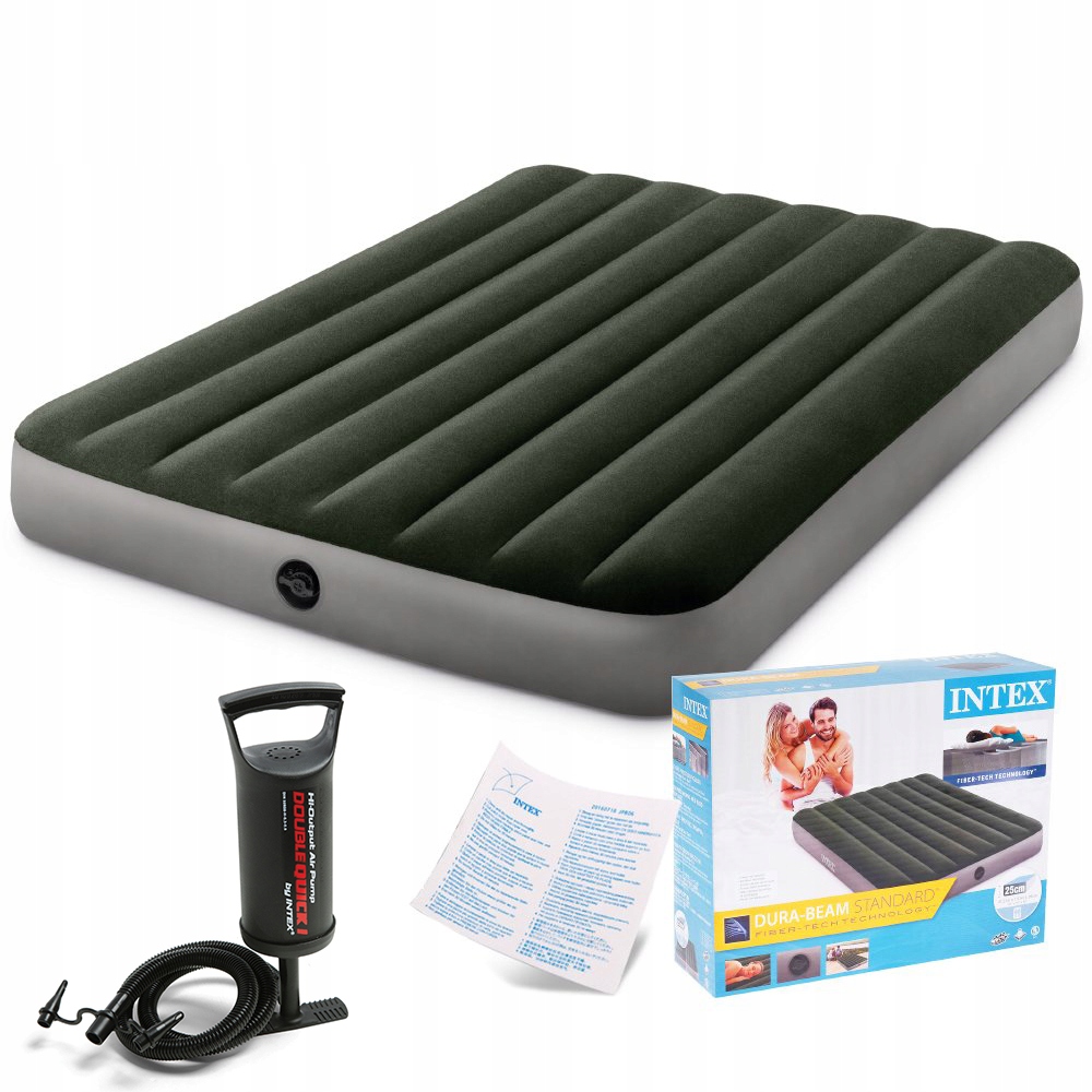 

Materac Dwuosobowy Dmuchany Welur+Pompka Intex