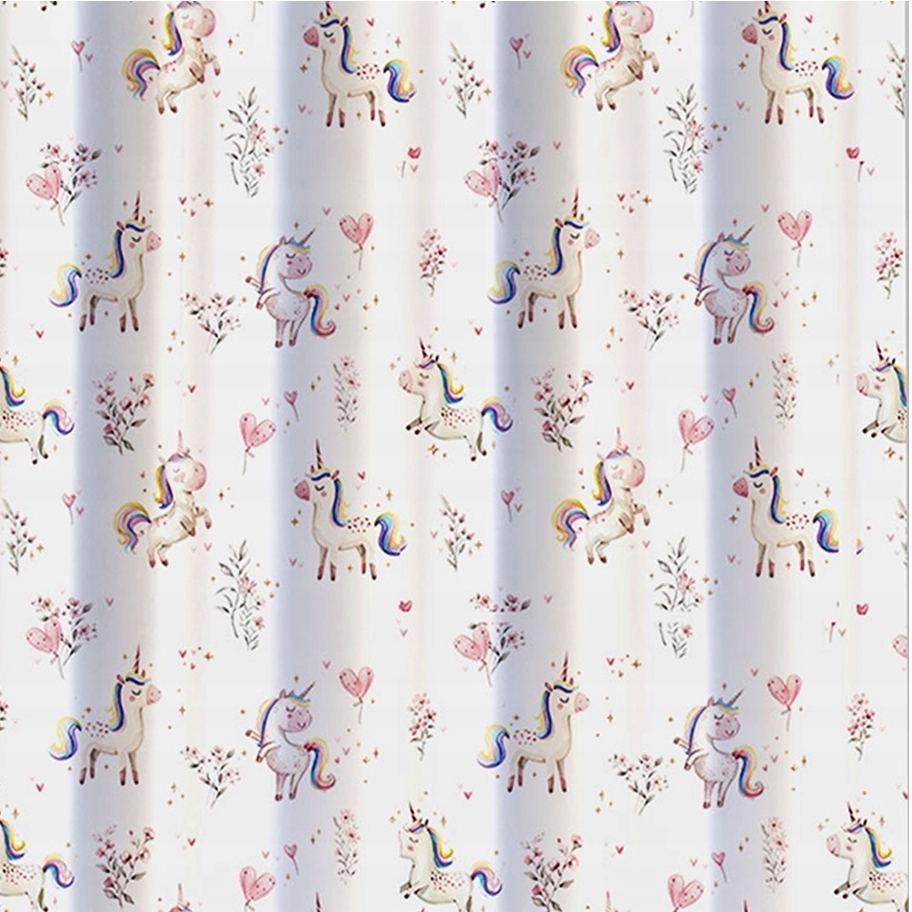 Zasłony dzieciece 'JEDNOROŻCE" kompl wys 240