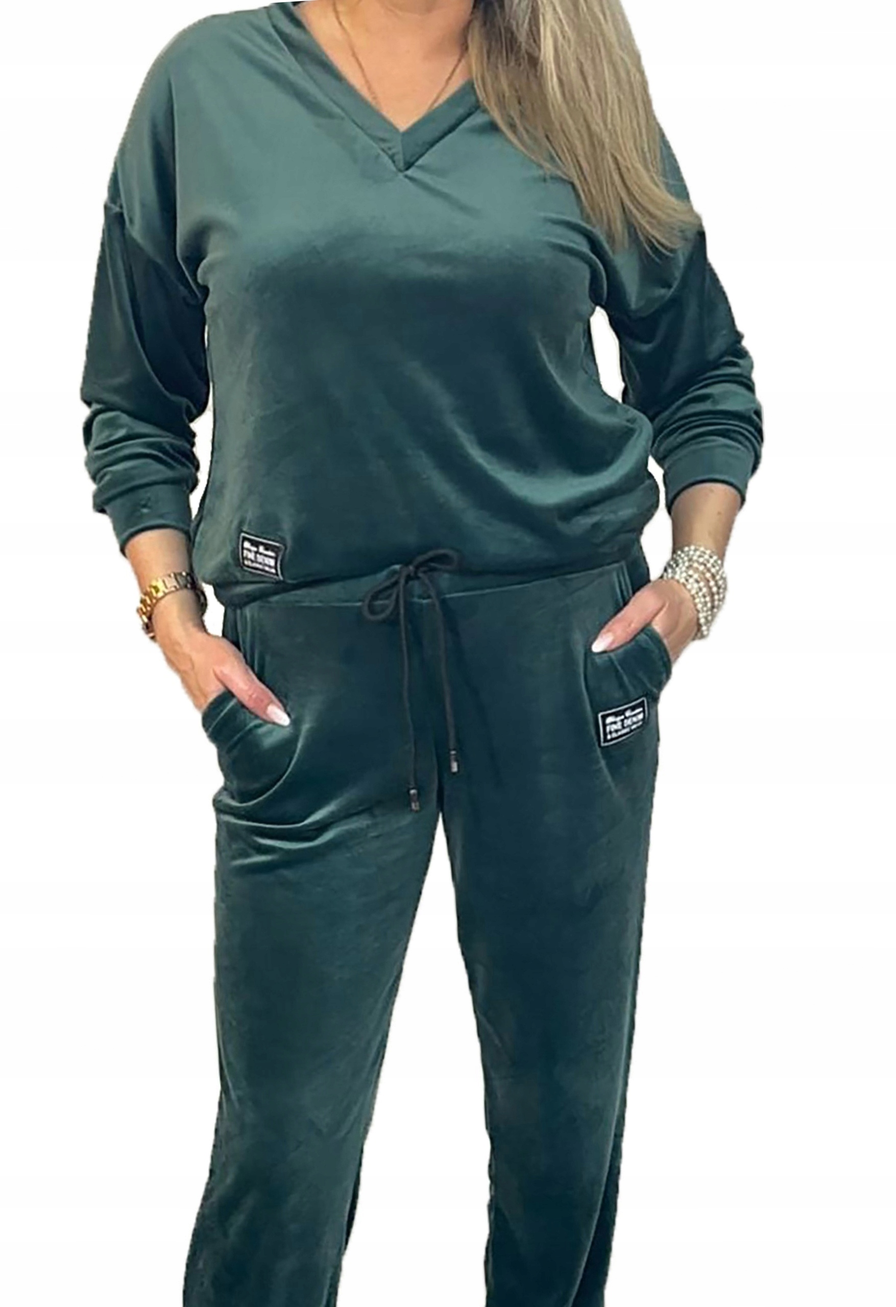 Z402 Teplákovka Teplákovka S Nášivkou Zelený vel. 52 (6XL)