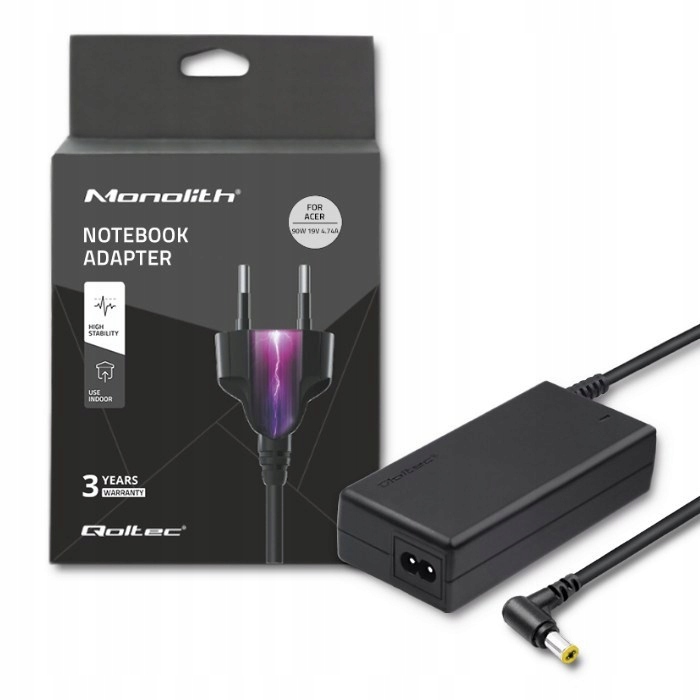 Zasilacz Qoltec 50087.90W do notebooka Acer (19 V 4,74 A 90W