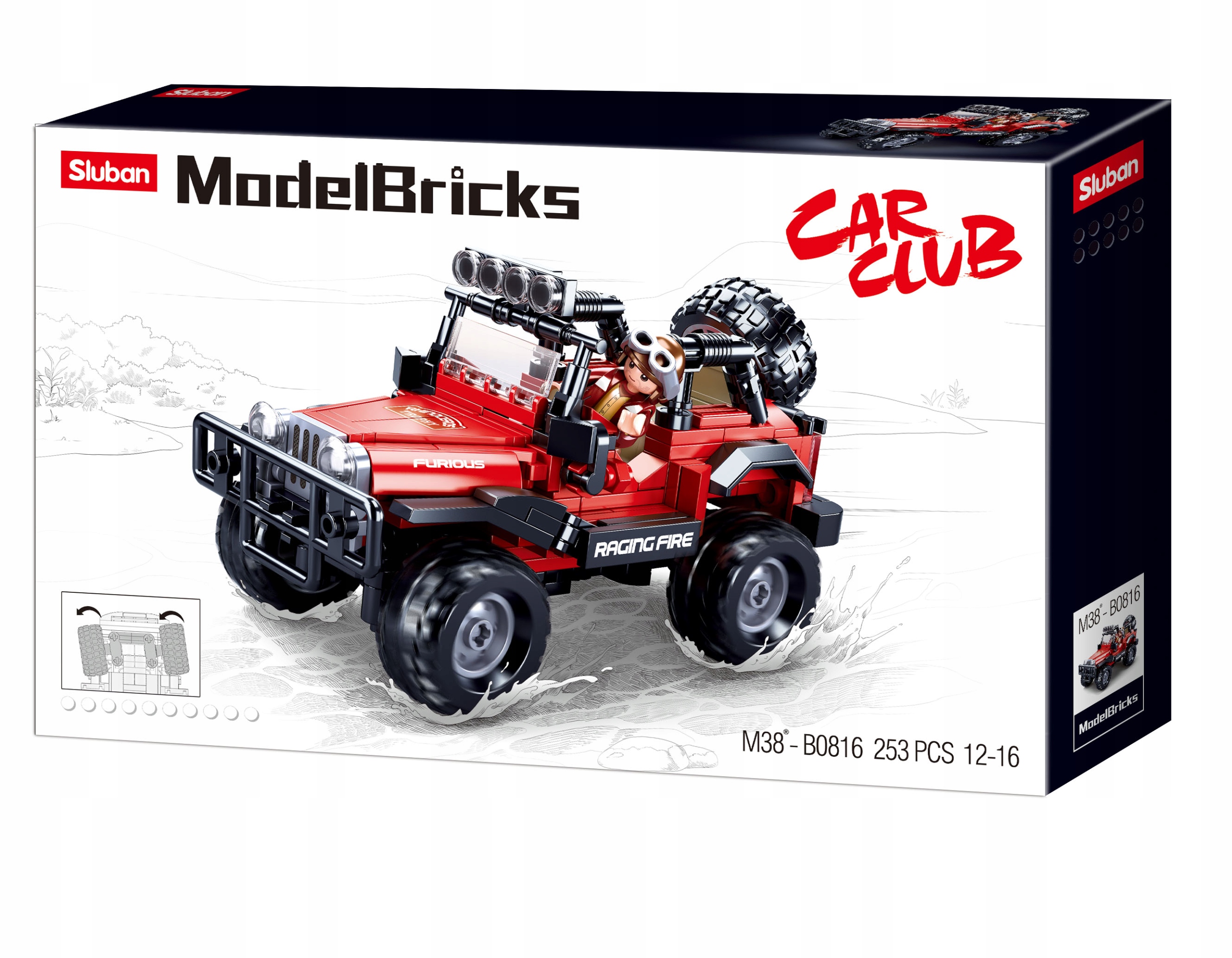 

Klocki Sluban Samochód Terenowy Jeep Car Club