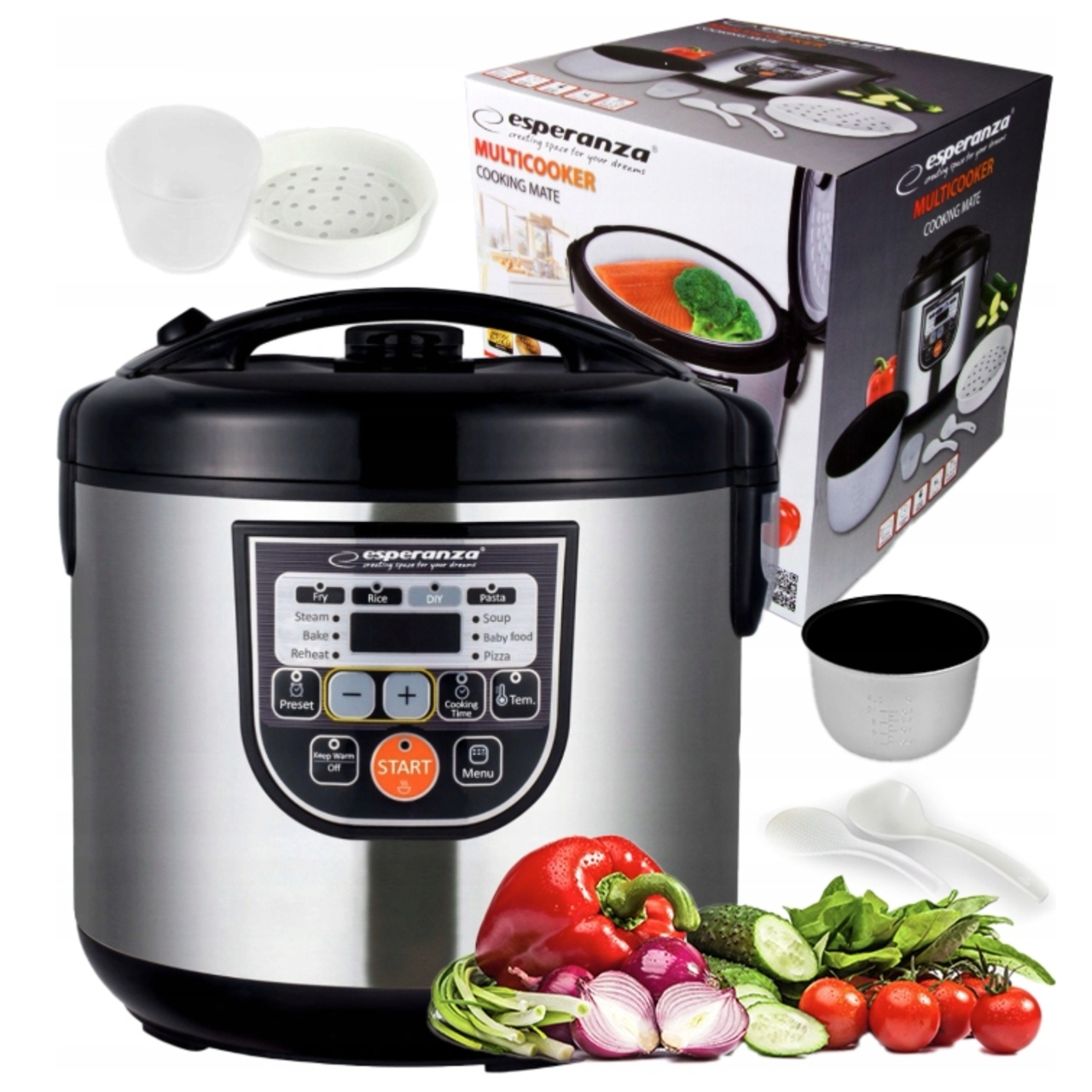 Multicooker Szybkowar Garnek Elektryczny 11 Funkcji Esperanza EKG011 860W