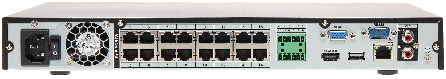 Rejestrator IP DAHUA NVR4216-16P-4KS2/L 4K zasilanie 16 kamer switch PoE
