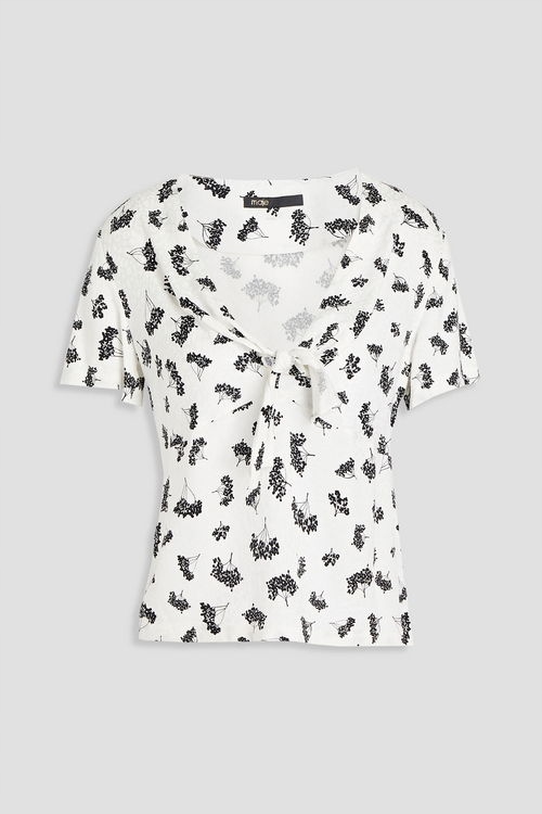 Maje Květinový saténový Jacquard Top R34