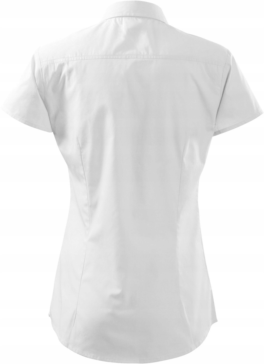 Malfini koszula damska krótki rękaw bez wzoru biały Chic 214 rozmiar S Kolor biały
