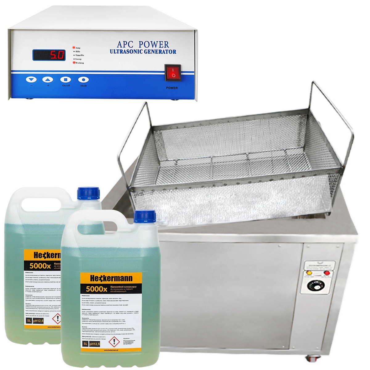 Ultrazvuková Myčka 135 L, Profesionální, S Výkonným Košem 3000 W Koncentrát