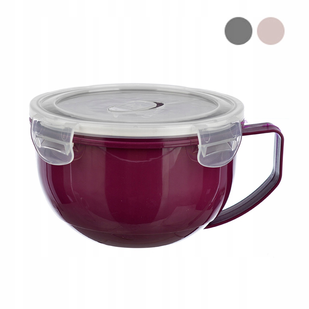 

Miska Z Pokrywką Uchem Na Zupę Do Mikrofali 950ML