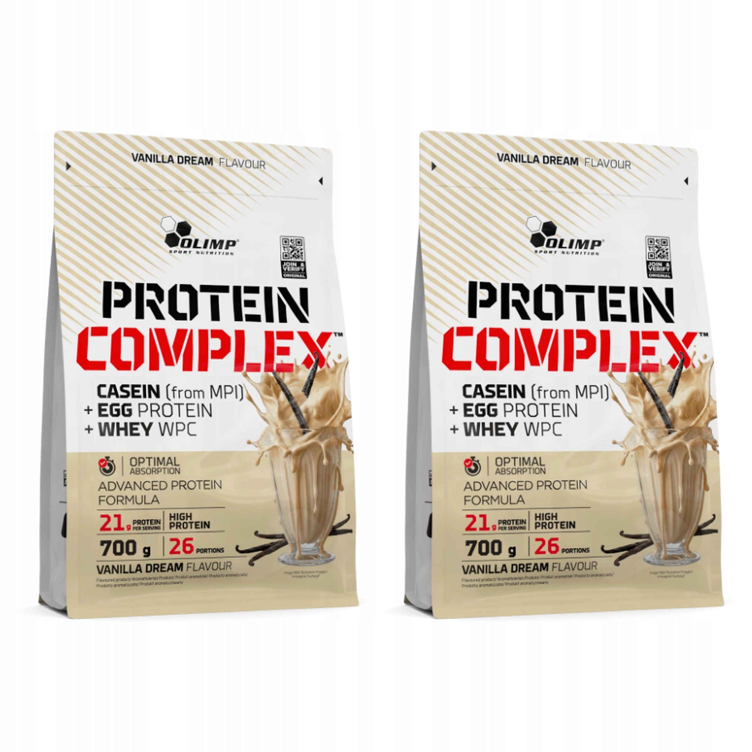 Olimp Whey Protein Complex 2X 700g 1400g Vaječný Bílek Kasein Wpc Vanilka