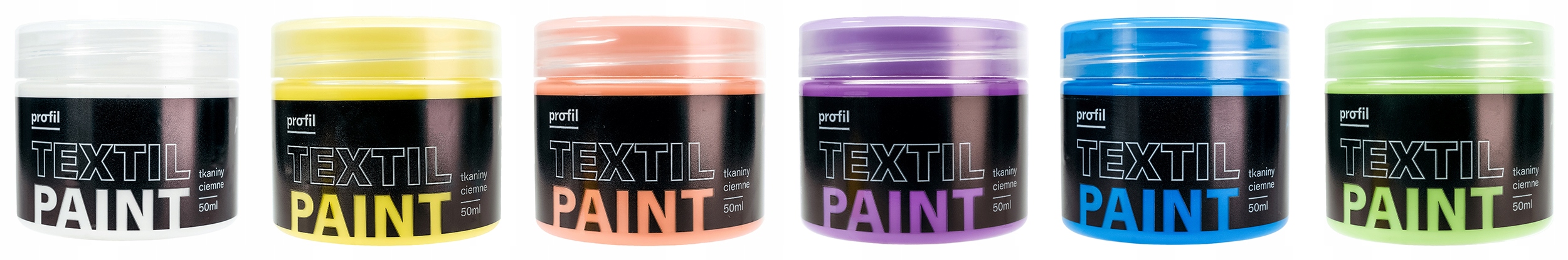 Zestaw farb 6x50ml do ciemnych tkanin PASTEL CANDY Liczba sztuk 6 szt.