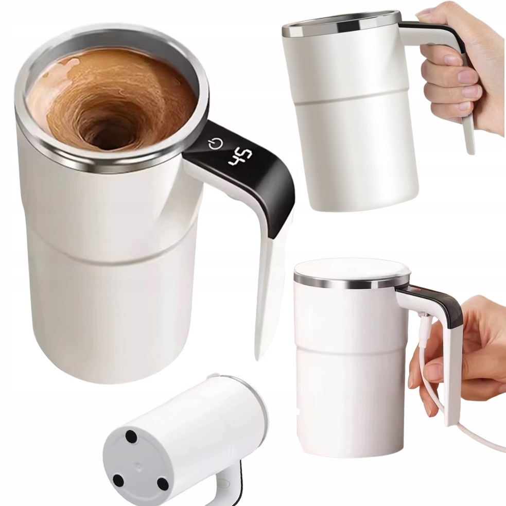 Termohrnek Samomíchací Sam Míchá LCD Teplotu Na Kávu Usb 380 ml
