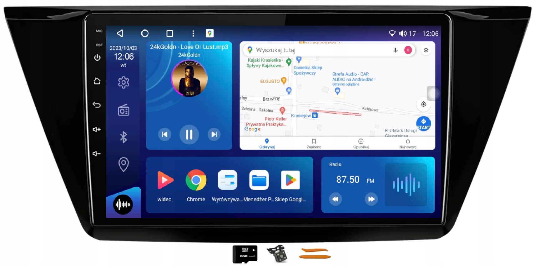 Rádio Android Navigácia Qled Carplay Lte Gps Dsp 128GB Vw Tiguan 2 16-19