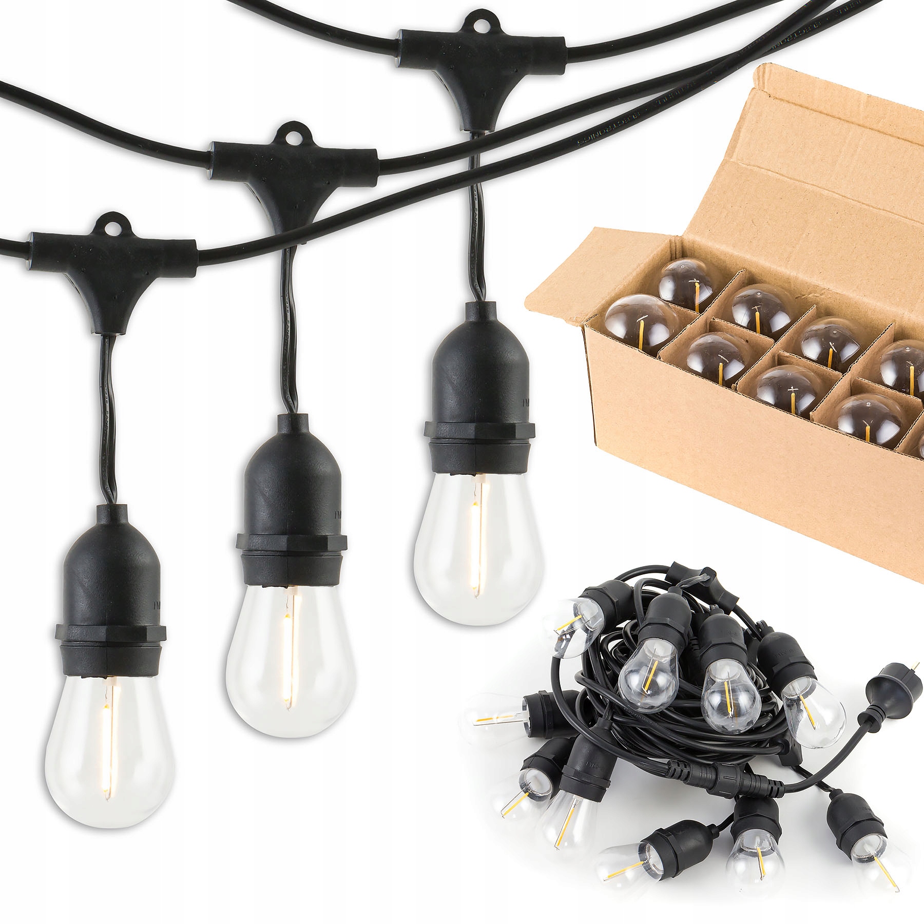 

Girlanda Świetlna na Taras Balkon Sznur 10m E27