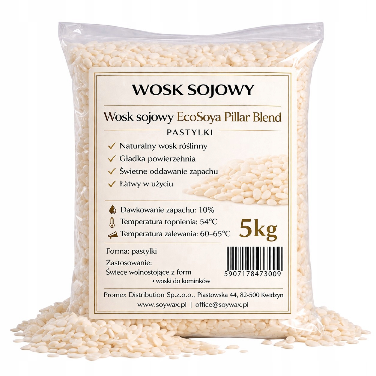 Vosk EcoSoya Pillar Blend pastilky 5 kg