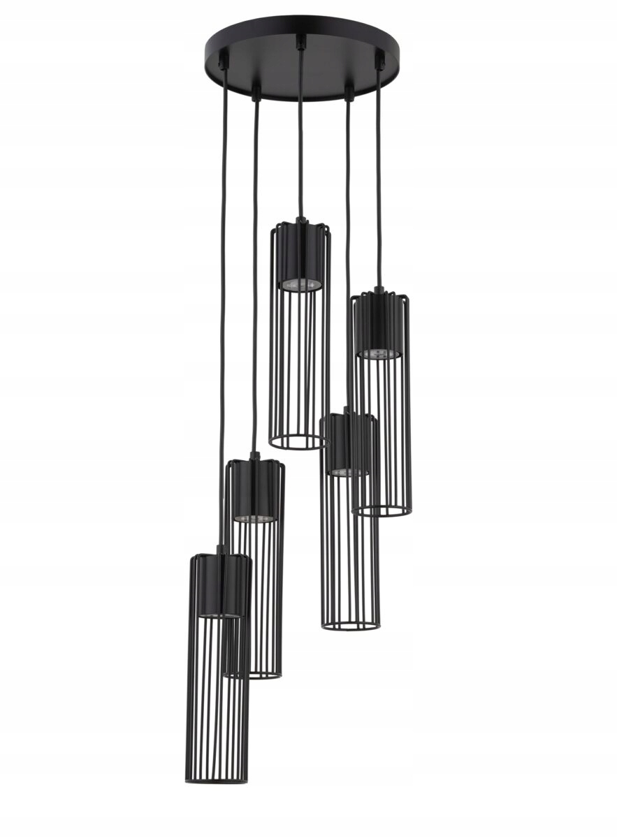 Závesná lampa Sigma Lighting Fobia 5 L čierna kovová 5xGU10 25 cm