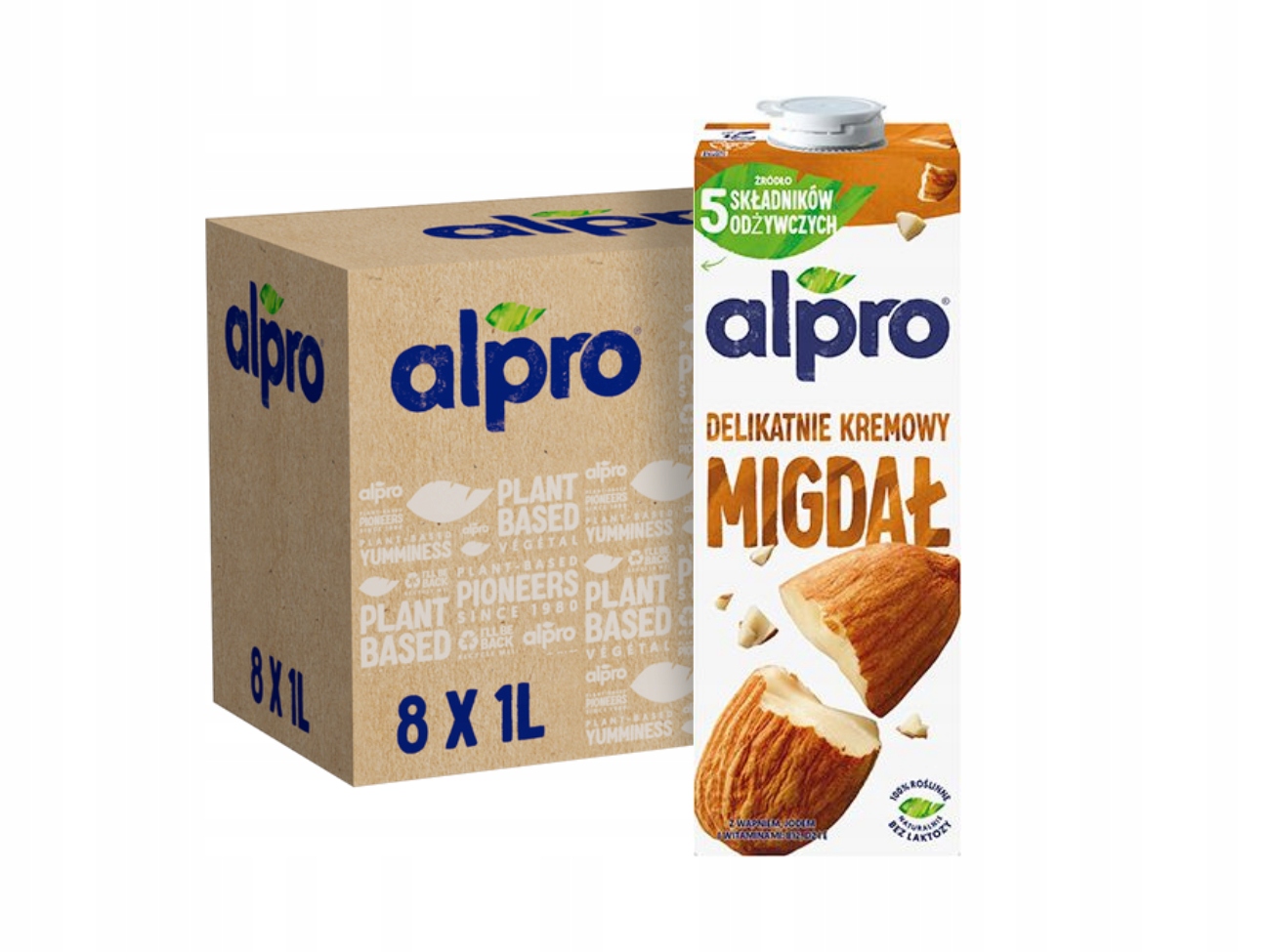 Alpro Napój migdałowy 8x1L