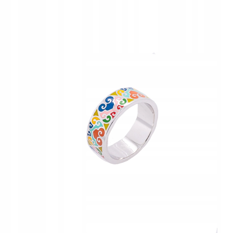 Prsten s tureckým vzorem a smaltem