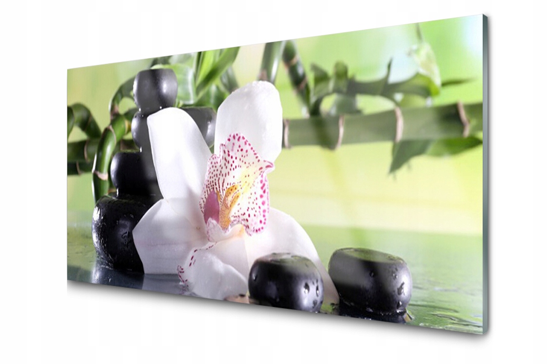 Sklenený panel Doska Orchidea Bambus 120x60