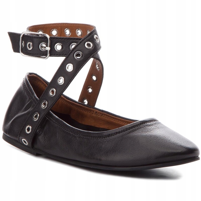Inuovo Dámské Baleríny Černé Kůže 36 3T8G3*