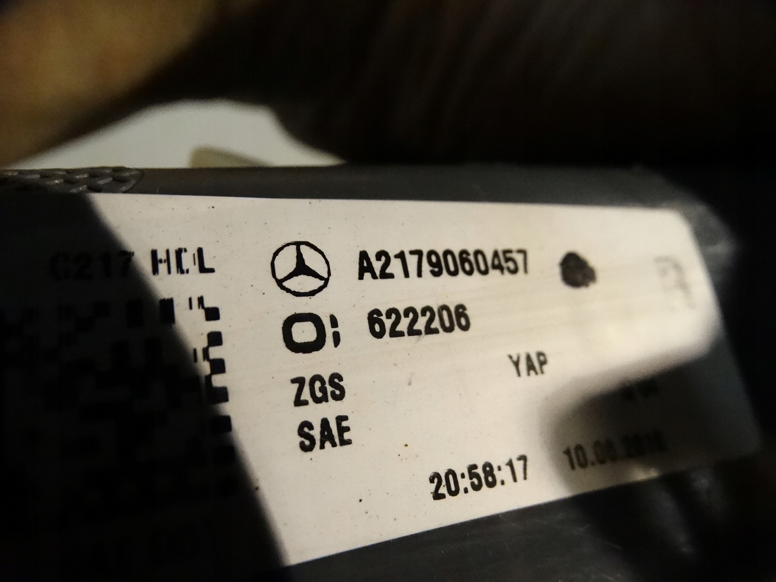 light rear right to the bonnet MERCEDES W217 1
