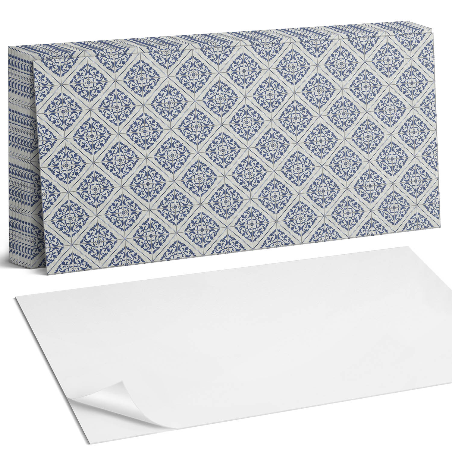 Sada vinylových dlaždic Květinová grafická inspirace 10 x 40 x 20 cm