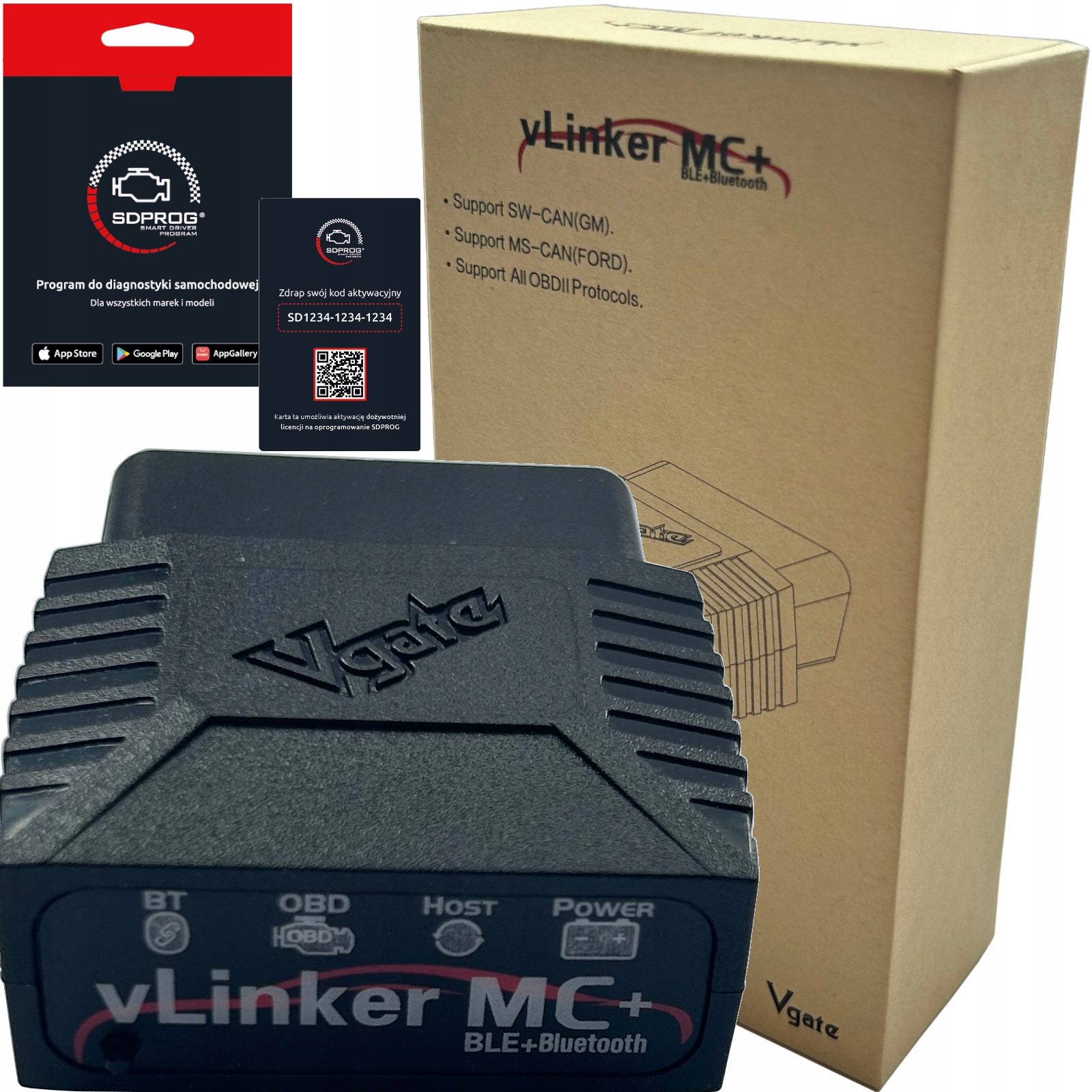 Tester Diagnostické rozhranie vLinker MC Bt 4.0 program Sdprog Pl
