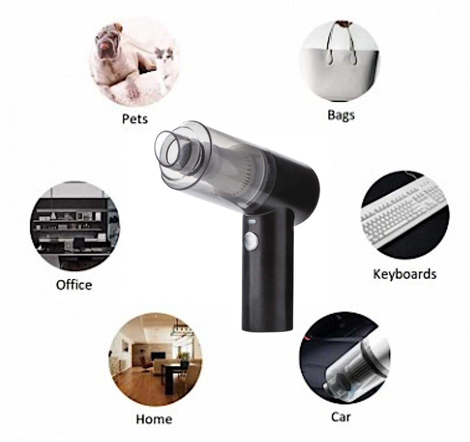 Odkurzacz samochodowy MINI USB Czarny EAN (GTIN) 6969701568780