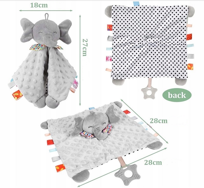 MASKOTKA SENSORYCZNA SZELESZCZĄCA METKI SŁONIK Marka Ikonka