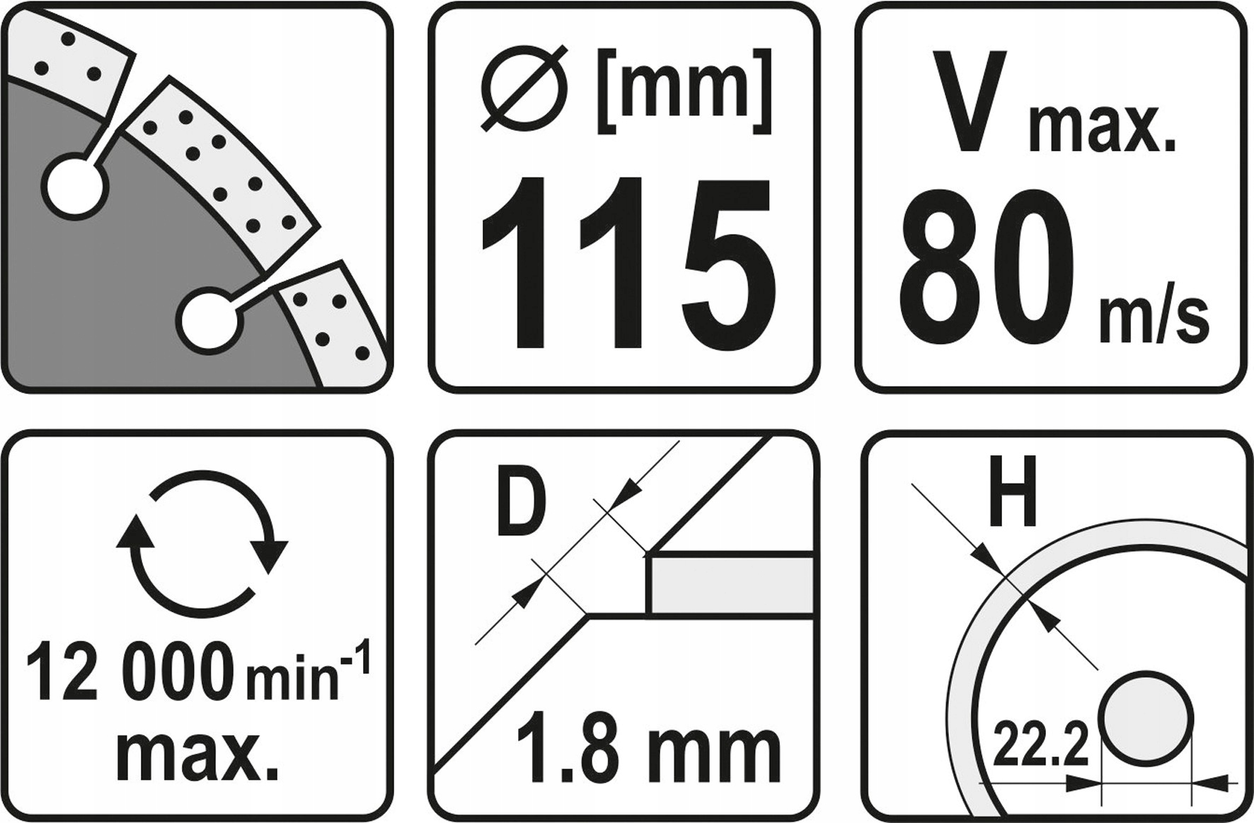 TARCZA DIAMENTOWA DO CIĘCIA BETONU YATO YT-59961 Marka Yato