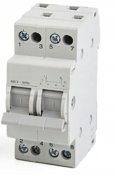 PRZEŁĄCZNIK MODUŁOWY SIEĆ AGREGAT 2P 63A VCX 1-0-2 Rodzaj przełącznik