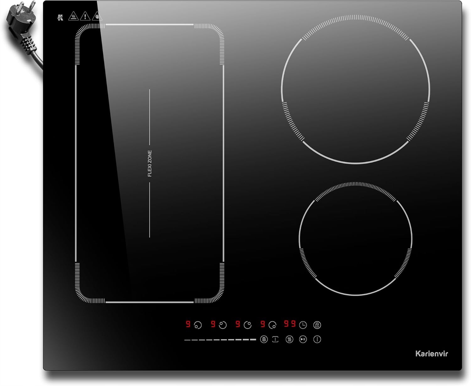 Karienvir KEI-B43590-F1-VDE Płyta indukcyjna 60 cm z wtyczką 220V 3500W