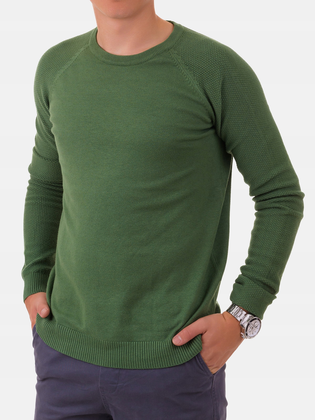 

Sweter Męski Klasyczny Basic Gładki XL