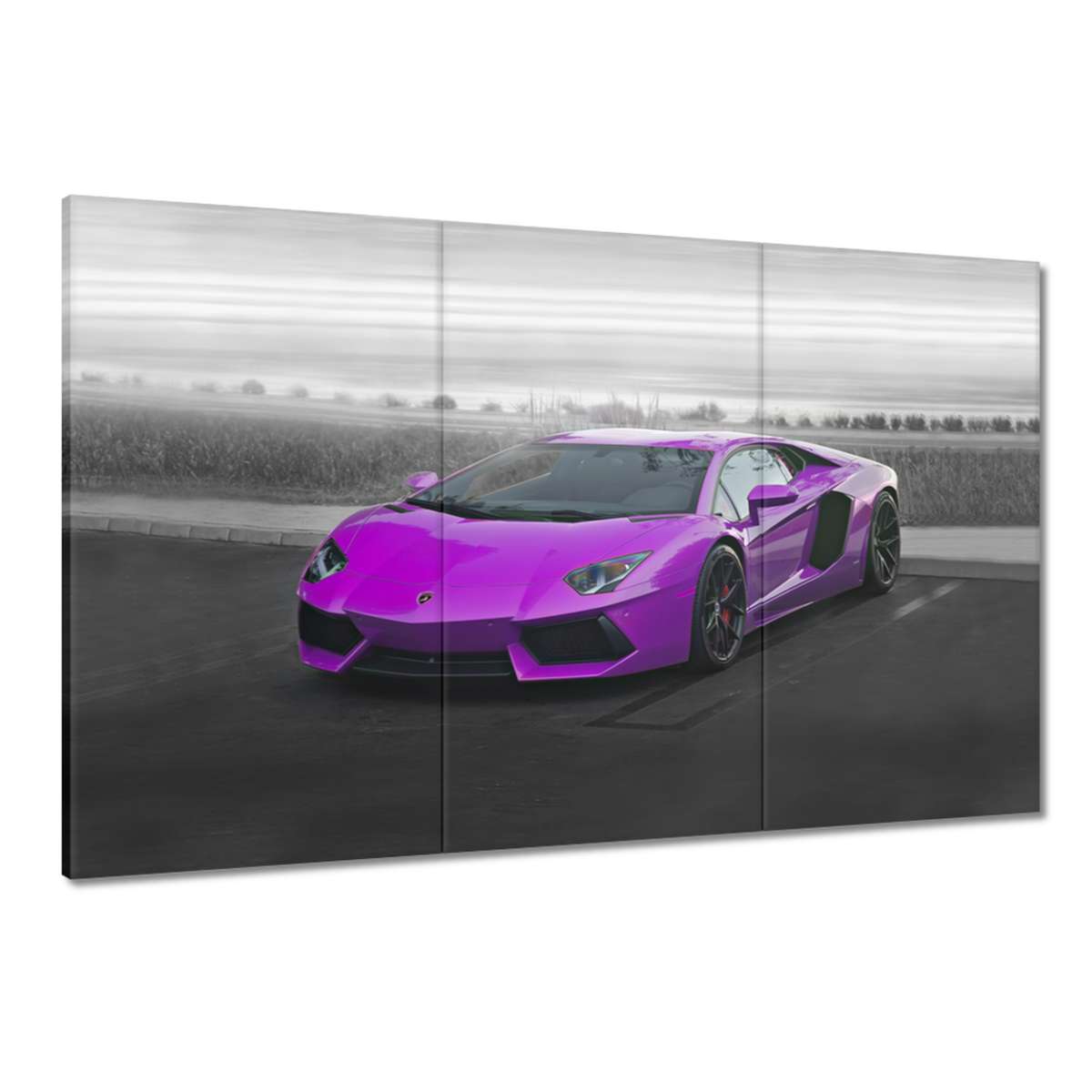 Obrazy 120x80 Růžové sportovní auto