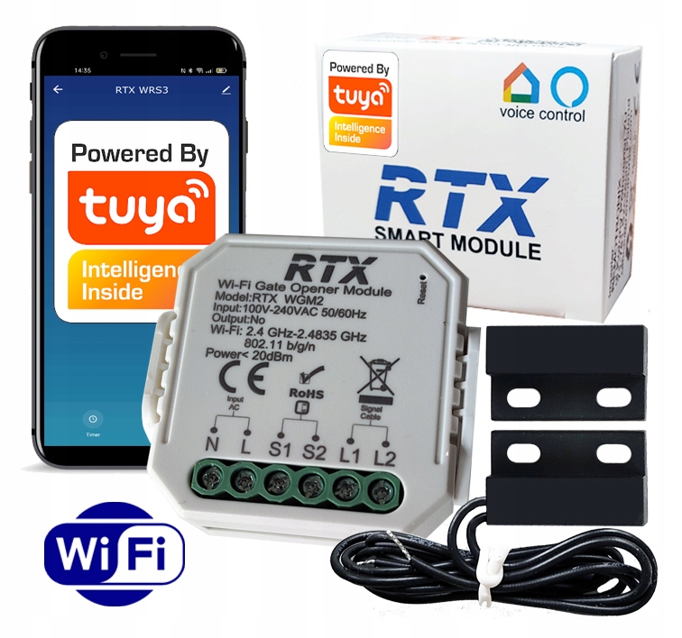 

Sterownik Bramy Garażowej Wifi Tuya Smart +czujnik
