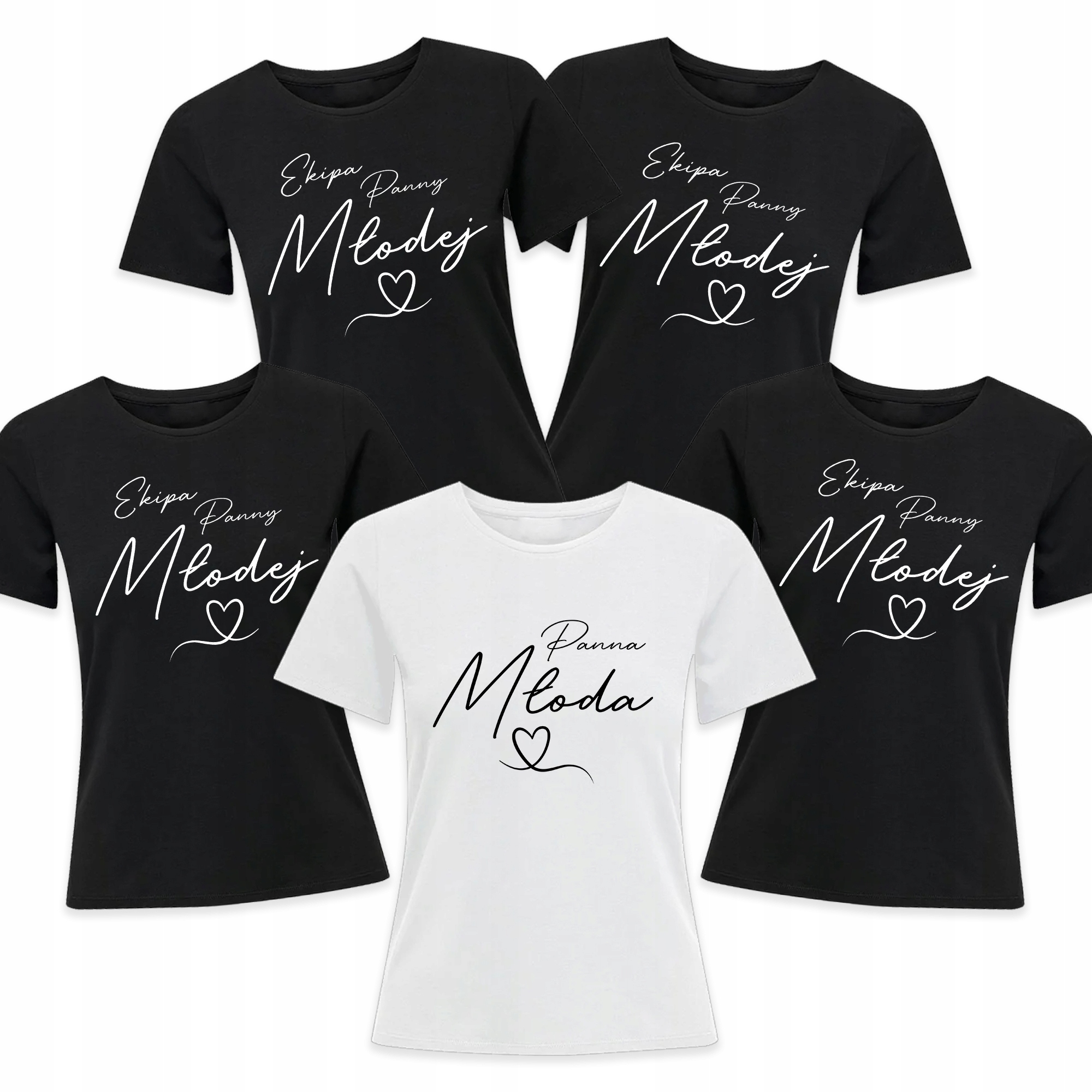 Sada dámských triček na Rozlučka Se Svobodou 5ks Tým nevěsty S