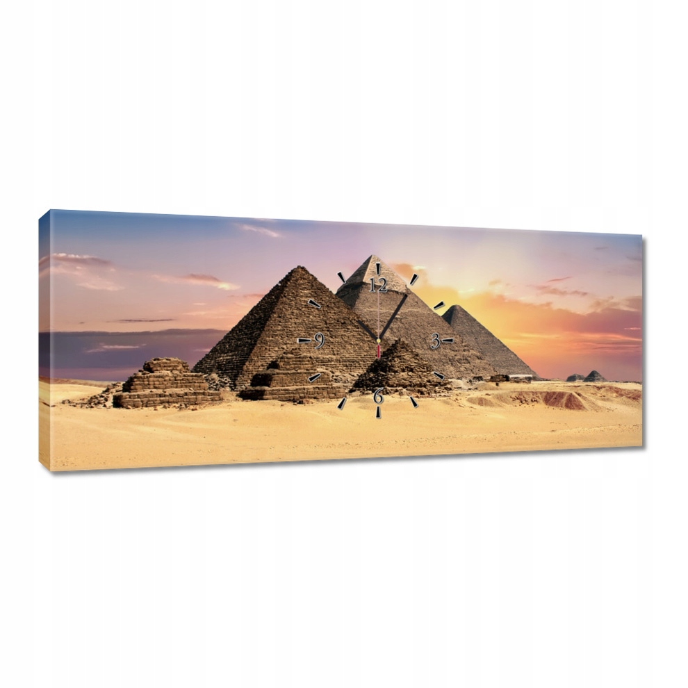 Nástěnné hodiny 100x40 Egyptské pyramidy