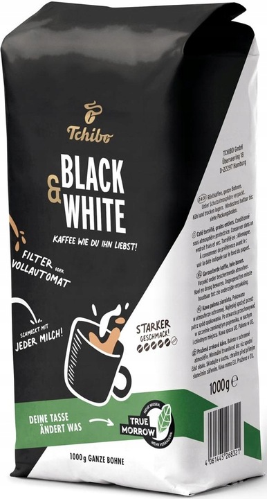 Levně Káva zrnková Tchibo Black & White 1000 g
