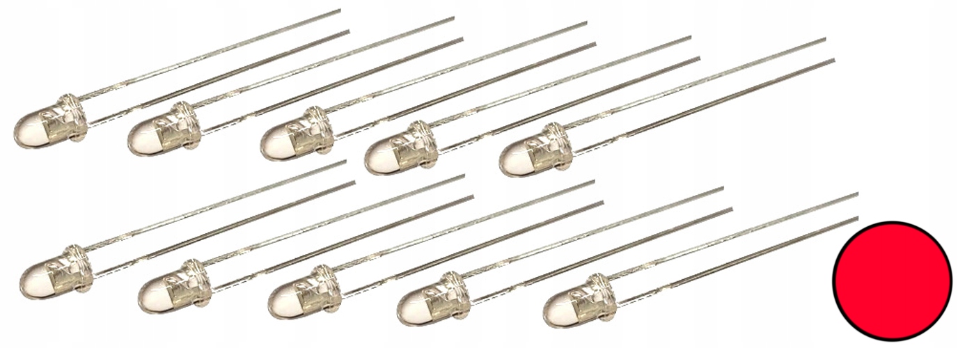 

Dioda Czerwona 3MM 12V Led Wbudowany Rezystor
