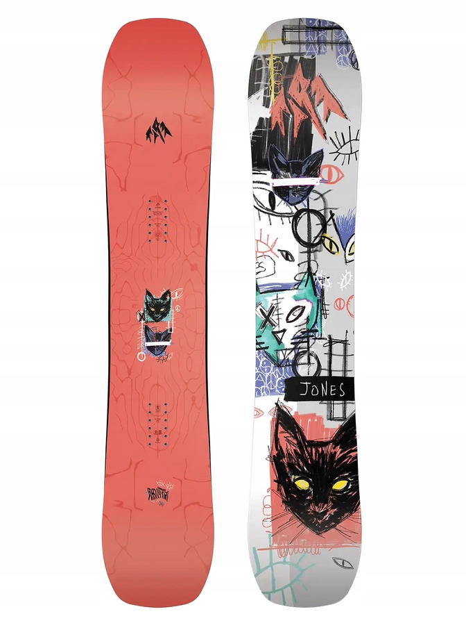 Deska snowboardowa Jones Snowboards Rally Cat Red 148