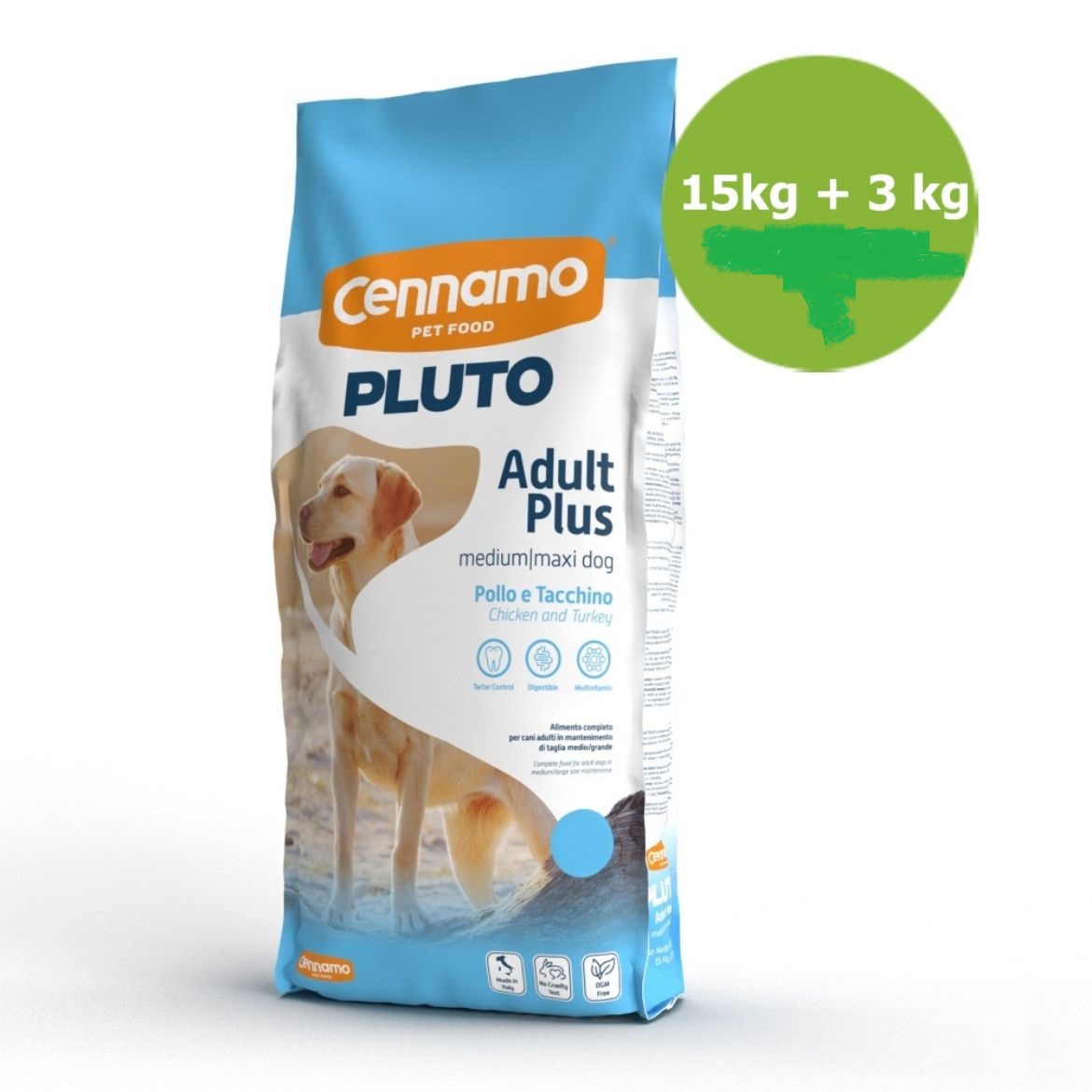 Levně Pluto Dospělý Pes Plus 18 Kg