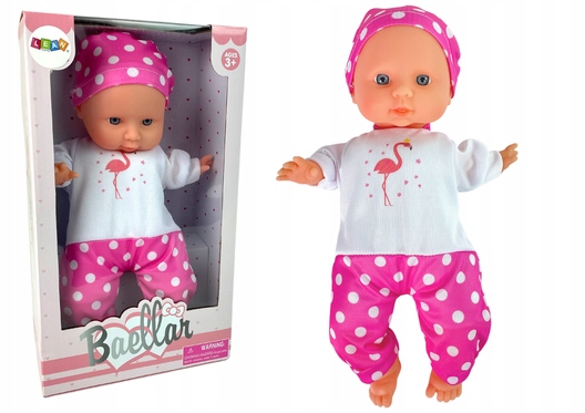 

Lalka Bobas Różowa Piżama w Kropki 30 cm