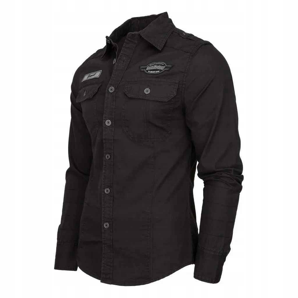 Koszula z długim rękawem BRANDIT Luis Vintageshirt Czarna M Rozmiar M