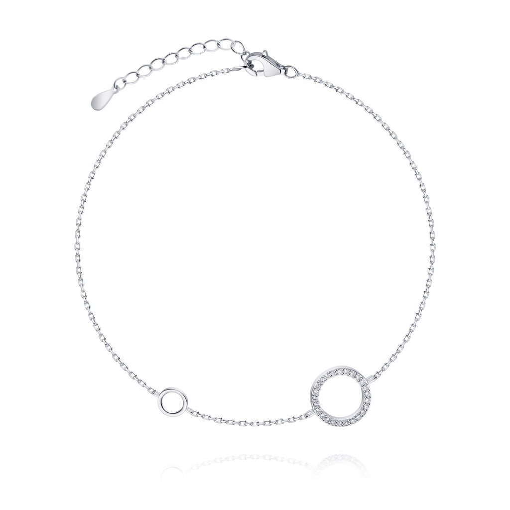 

Damska Srebrna Bransoletka Podwójna Kółko Karma