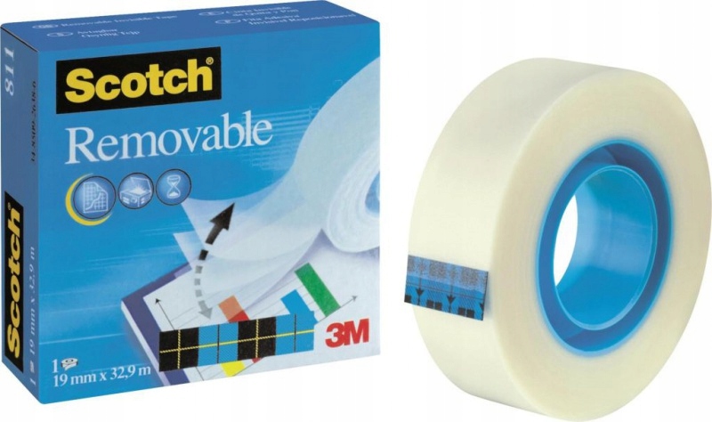 

Taśma klejąca 3M Scotch 811 Odklejalna 19mm x 33m