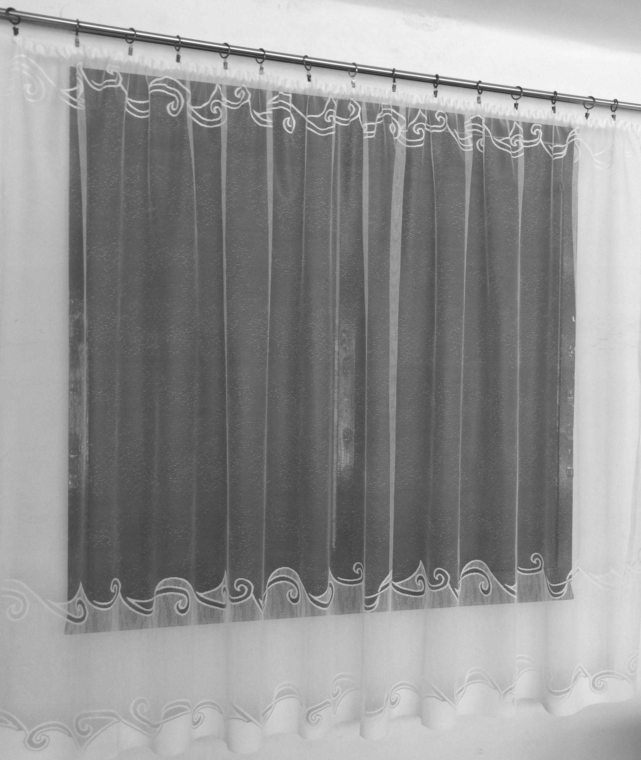 Mg Záclona 622/284 Bílá 500x180 cm Hotová S Páskou M