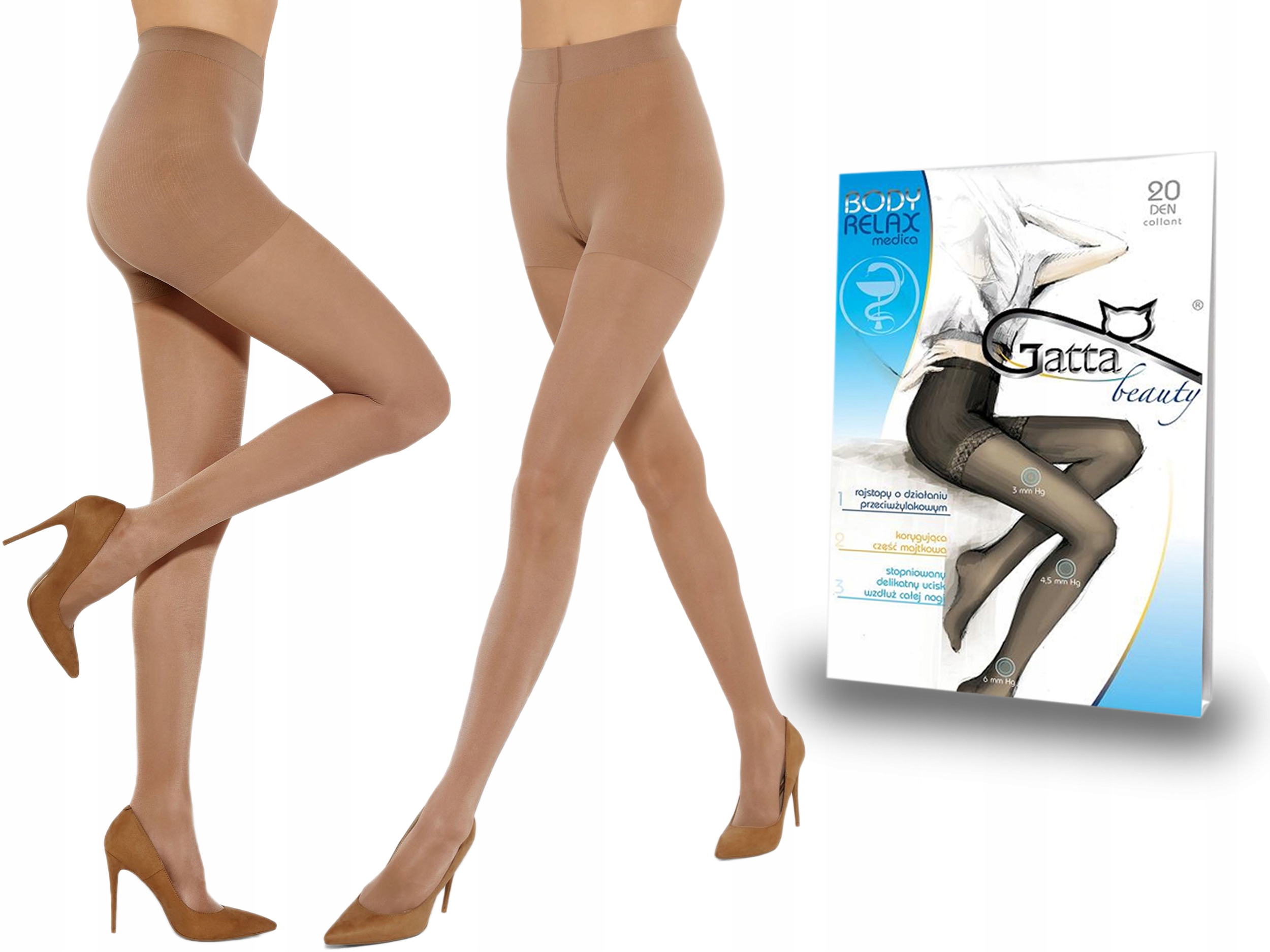 

Gatta rajstopy Body Relax Medica 20 den daino 5-XL
