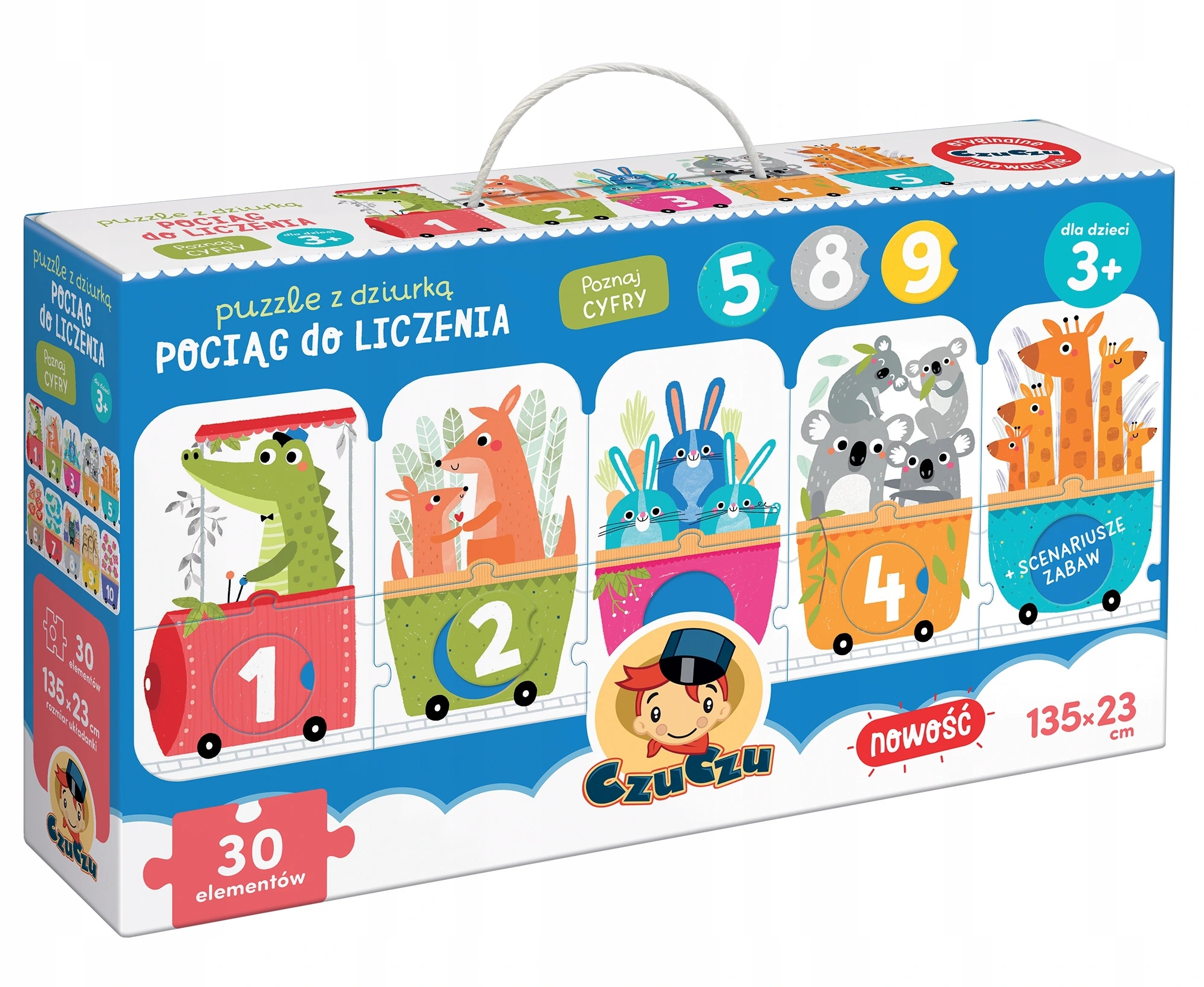 

Puzzle z dziurką Pociąg do liczenia 3+ Czuczu