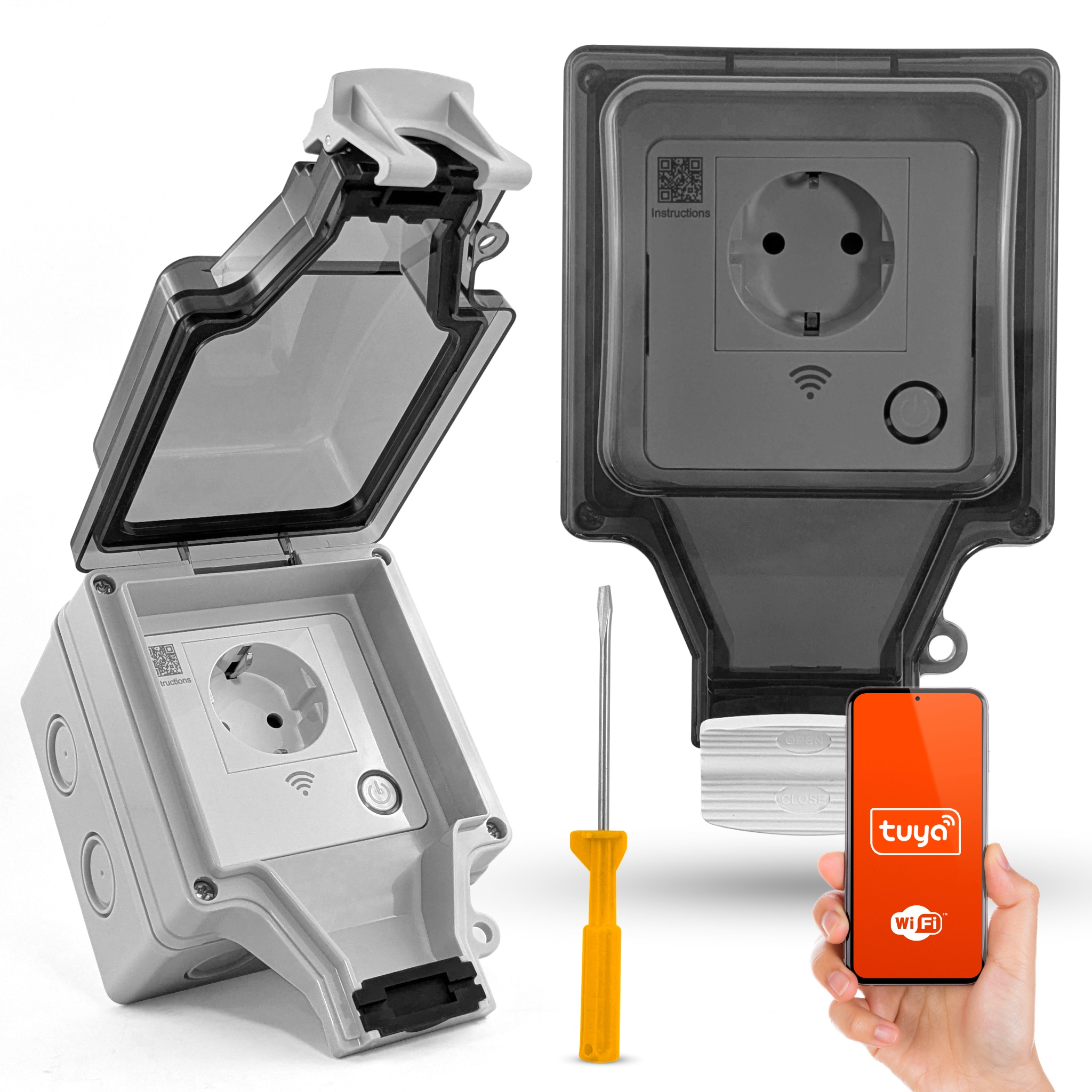 Nástěnná zásuvka Dílna Zahrada Wi-Fi Tuya Smart Vzduchotěsné Měření Energie